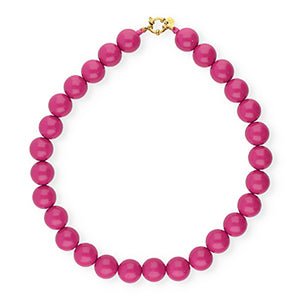 Ketting kralen Big| Fuchsia Roze | Stainless Steel - wonder & melon - wonder & melon