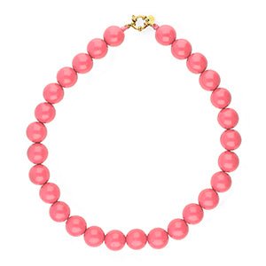 Ketting kralen Big| Pink | Stainless Steel - wonder & melon - wonder & melon