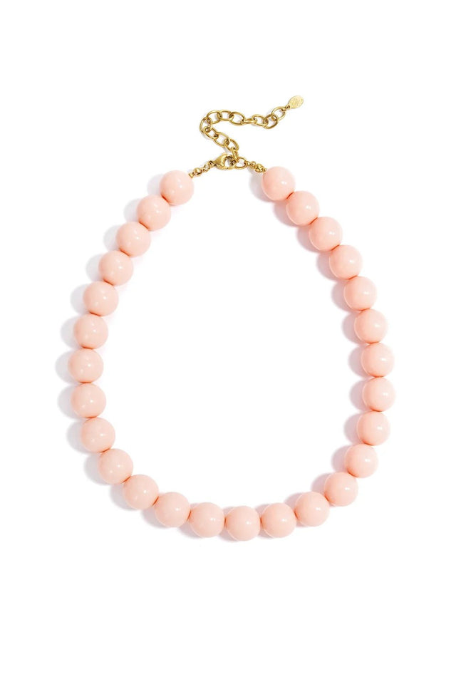 Ketting kralen Big Verstelbaar | Coral | Stainless Steel - wonder & melon - wonder & melon