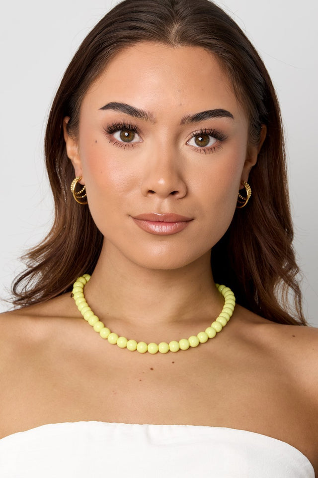 Ketting kralen | bright yellow | small - wonder & melon - wonder & melon