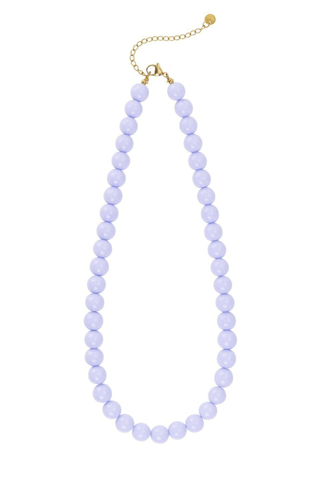 Ketting kralen | Lila | Stainless Steel - wonder & melon - wonder & melon