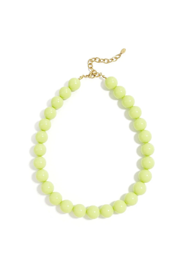 Ketting kralen Medium verstelbaar | Lime | Stainless Steel (Kopie) - wonder & melon - wonder & melon