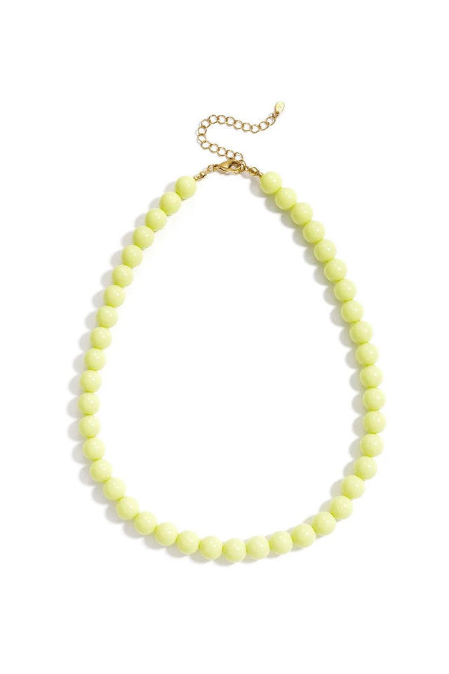 Ketting kralen | Pale Yellow | Stainless Steel - wonder & melon - wonder & melon