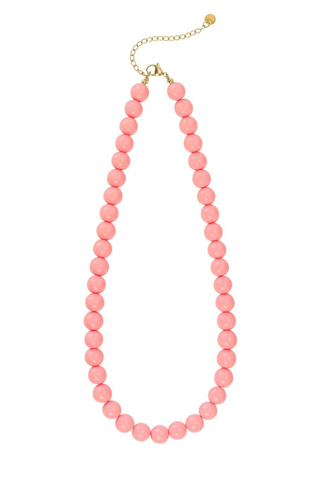 Ketting kralen Pink | Stainless Steel - wonder & melon - wonder & melon