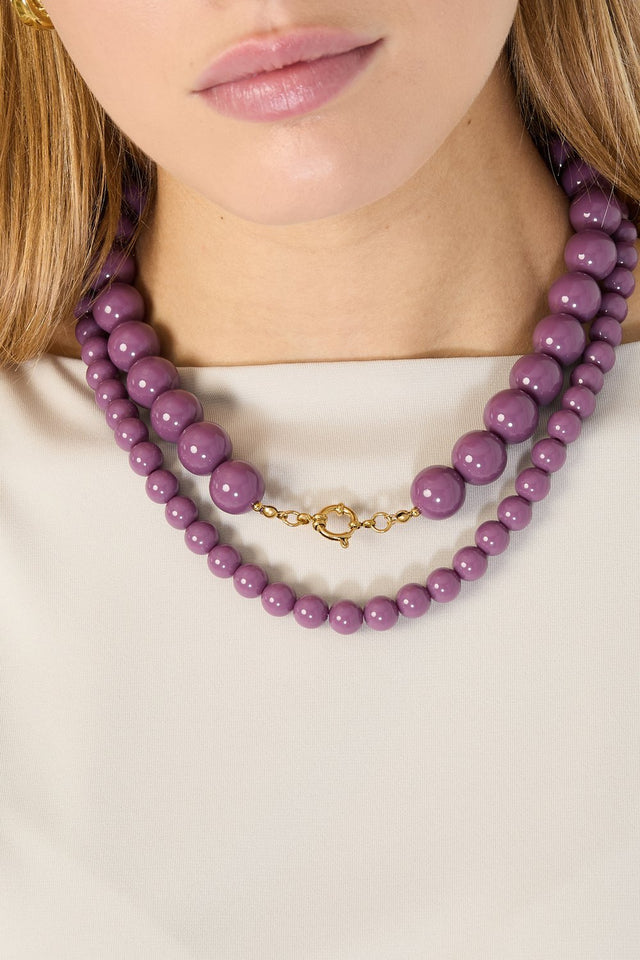 Ketting kralen | Purple | small - wonder & melon - wonder & melon