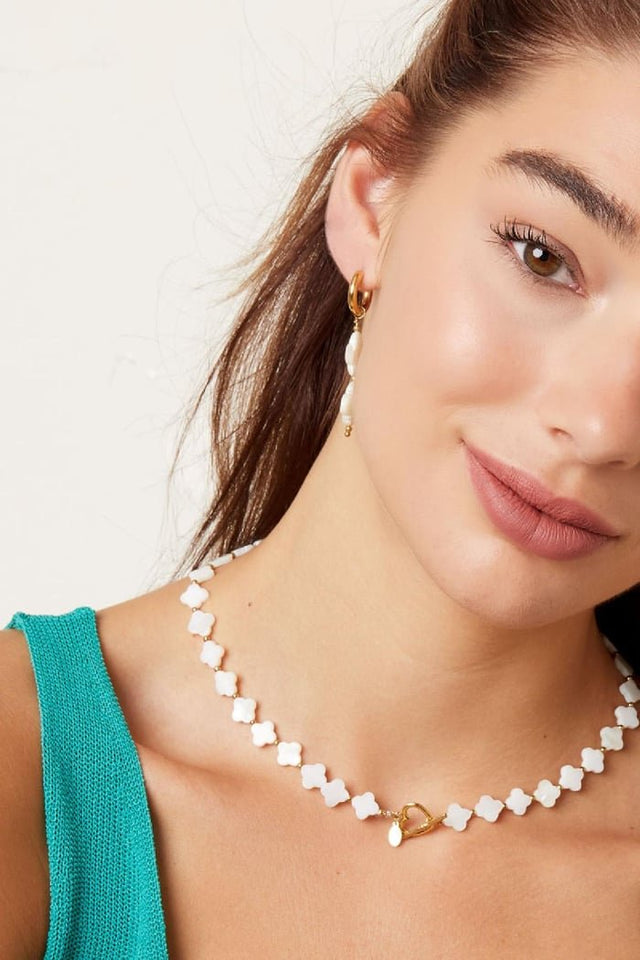 Ketting schelp klaver | Goud - wonder & melon - wonder & melon