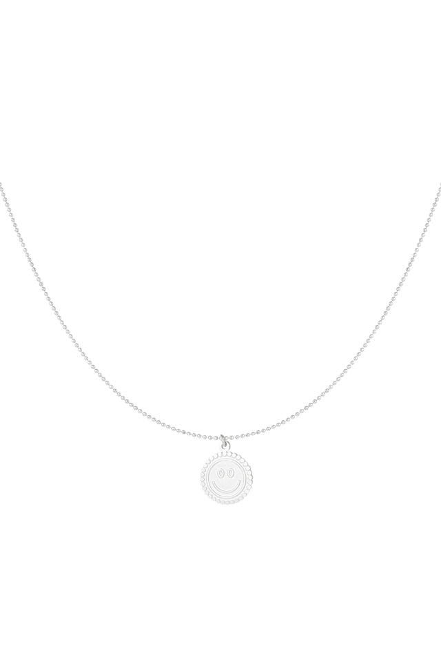 Ketting | Smiley | Zilver - wonder & melon - wonder & melon