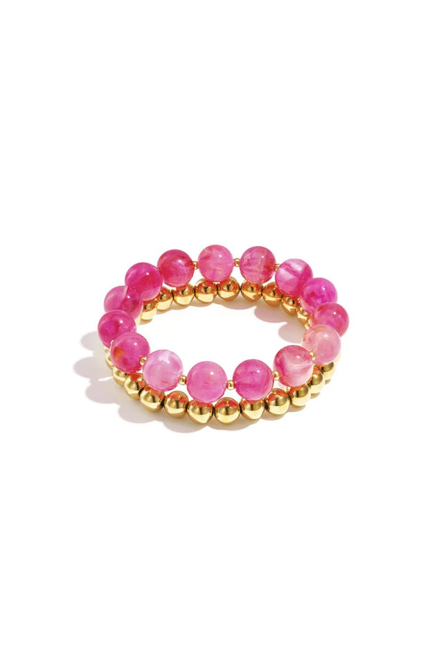 Kralen armband set | Fuchsia - wonder & melon - wonder & melon