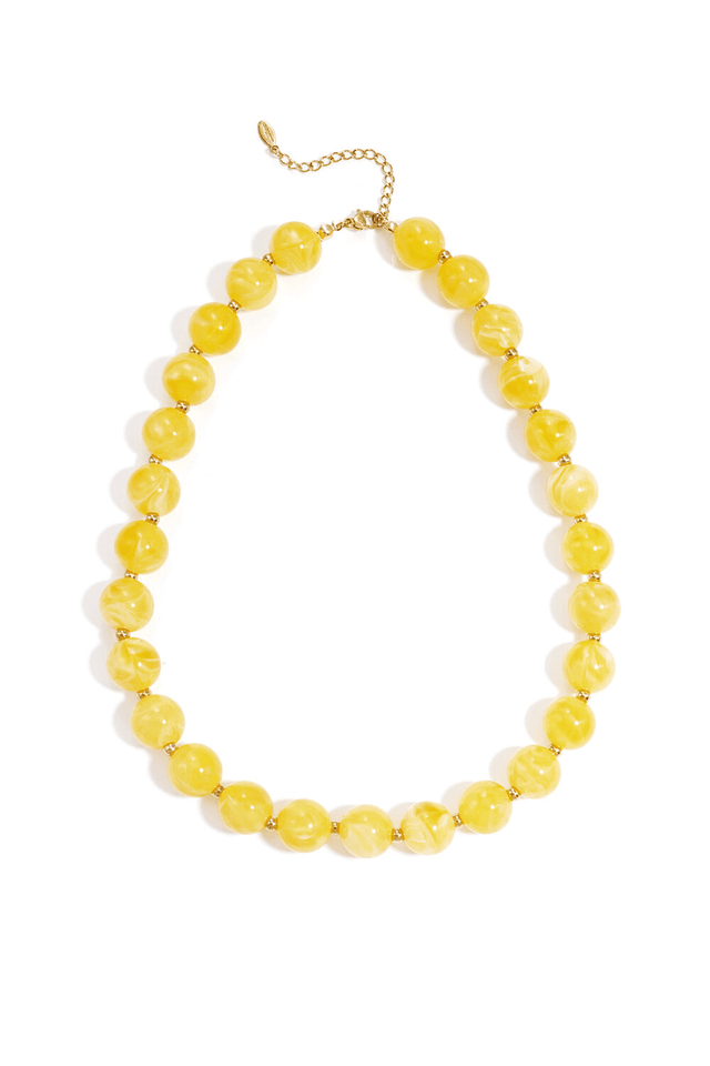 Kralen ketting | Gouden kraaltjes | yellow - wonder & melon - wonder & melon