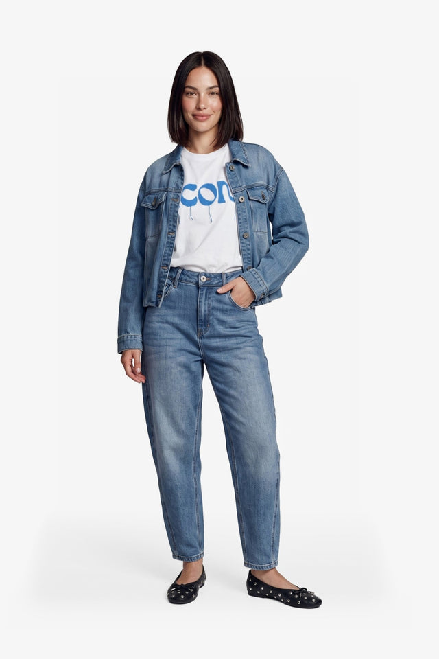 Malti broek | Denim Mid Blue - Fluresk - wonder & melon
