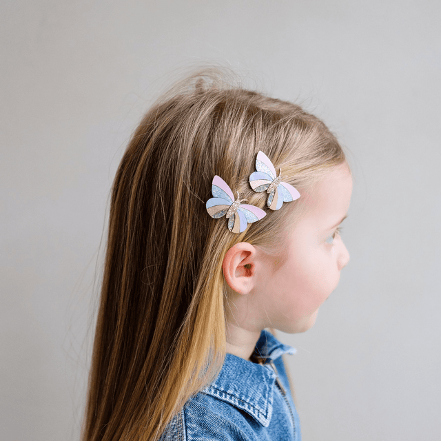 Mimi & Lula | Striped butterfly clips - Mimi & Lula - wonder & melon