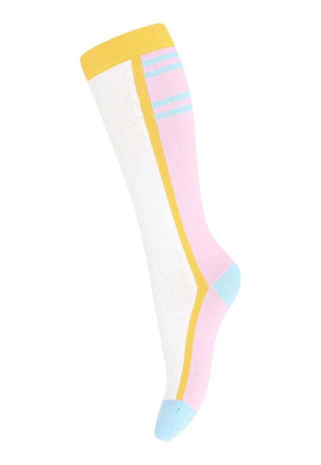 MP | Block knee socks | Pink Nectar col.126 - MP Denmark - wonder & melon
