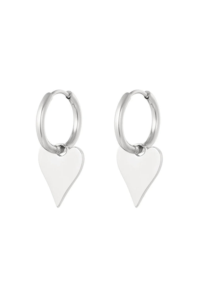 Oorbel Basic Heart | Zilver - wonder & melon - wonder & melon