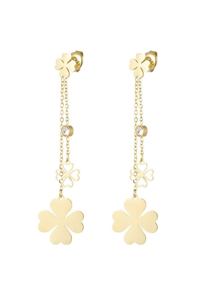 Oorbel Good Luck | Goud | Stainless Steel - wonder & melon - wonder & melon