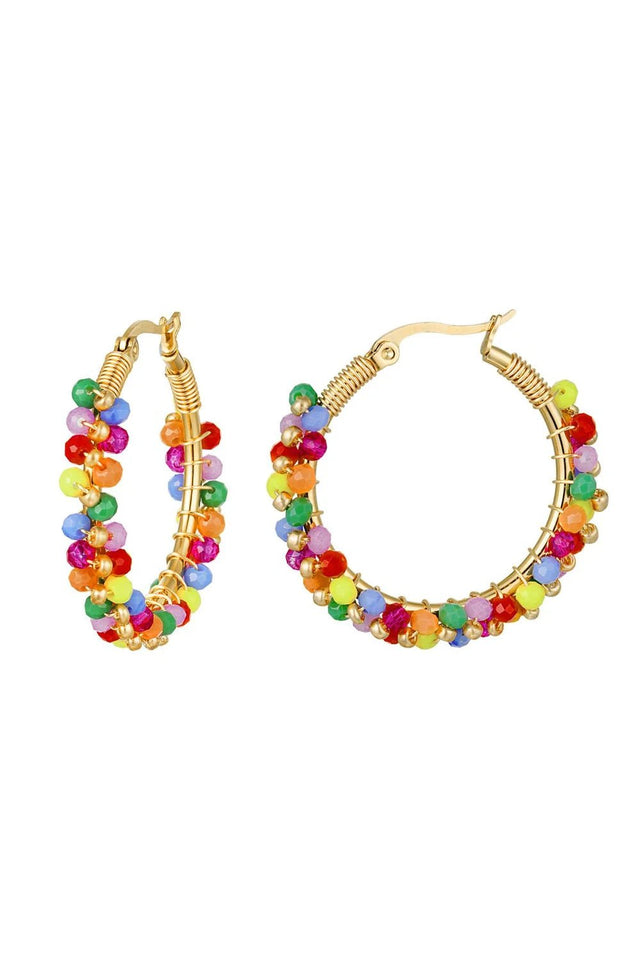 Oorbel kralen party | Multi - wonder & melon - wonder & melon