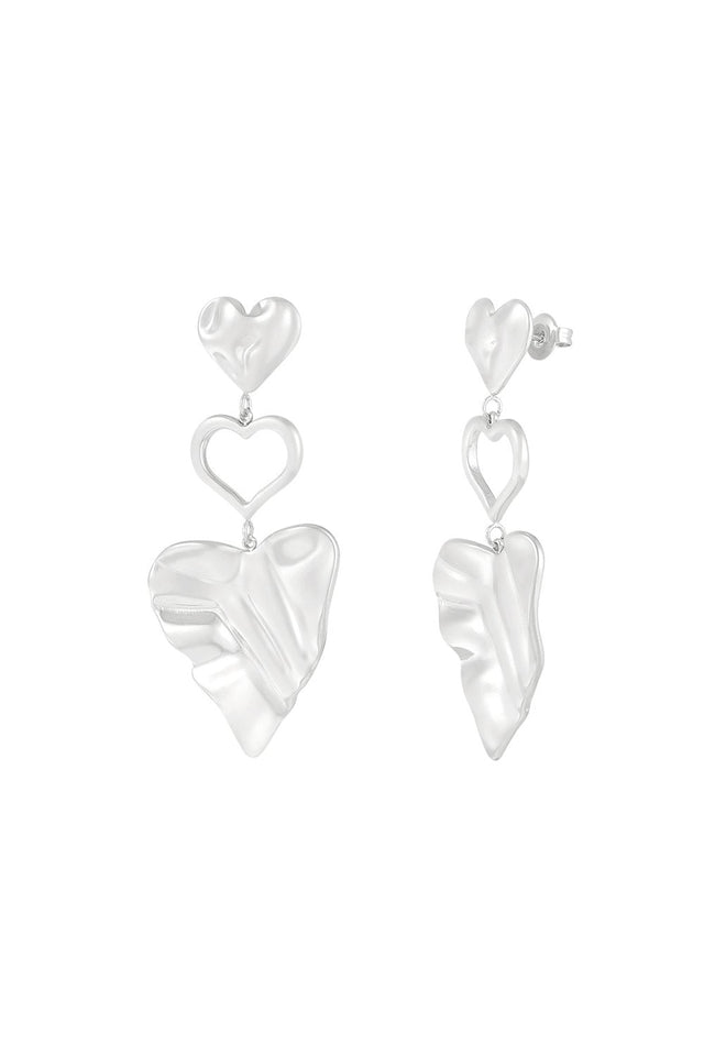 Oorbellen met hartjes hangers - wonder & melon - wonder & melon