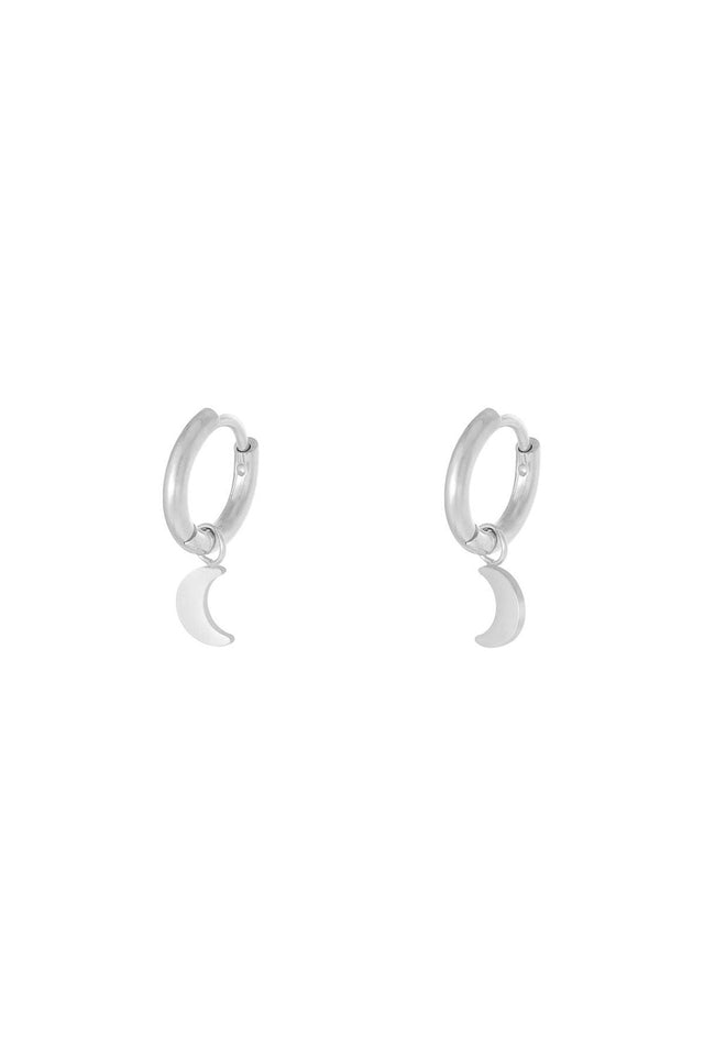 Oorbellen | Zilver | Maan - wonder & melon - wonder & melon