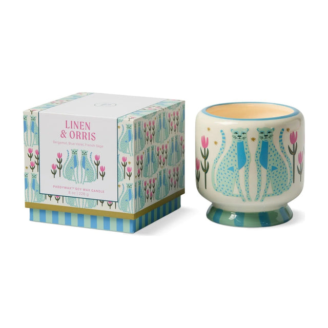 Paddywax | A Dopo Ceramic Candle | Blue Cheetahs – Linen & Orris - Paddywax - wonder & melon