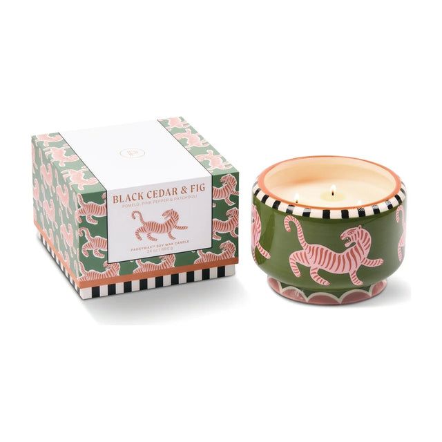 Paddywax | A Dopo Ceramic Candle XL | Tiger – Black Cedar & Fig - Paddywax - wonder & melon