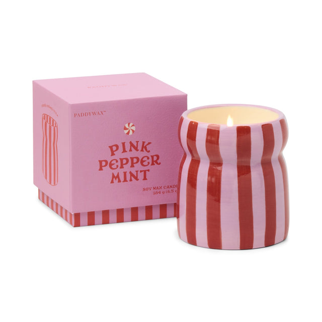Paddywax | Cabana Ceramic Candle | Pink Peppermint - Paddywax - wonder & melon