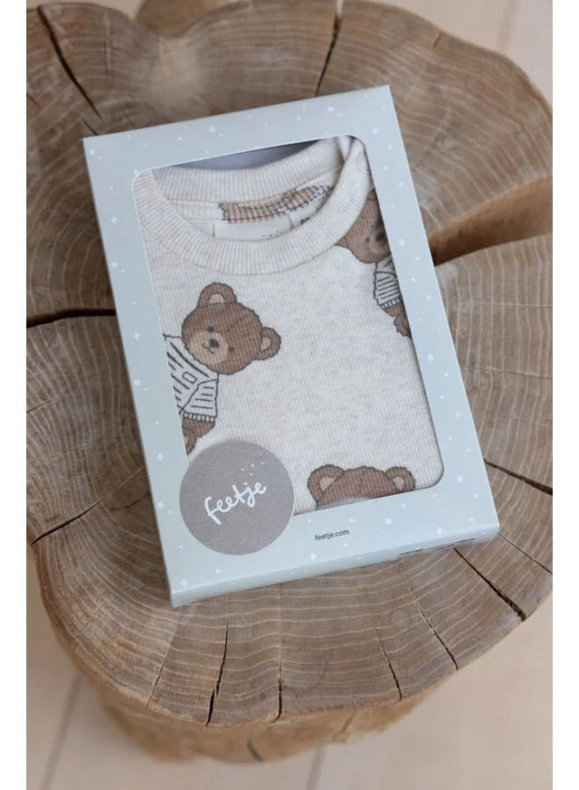 Pyjama Winter Premium | Offwhite Melange | Feetje - Feetje - wonder & melon