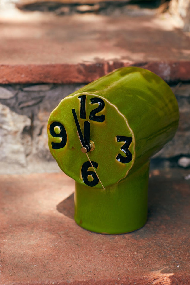 Retro ceramic clock | Olive | HKliving - HKliving - wonder & melon