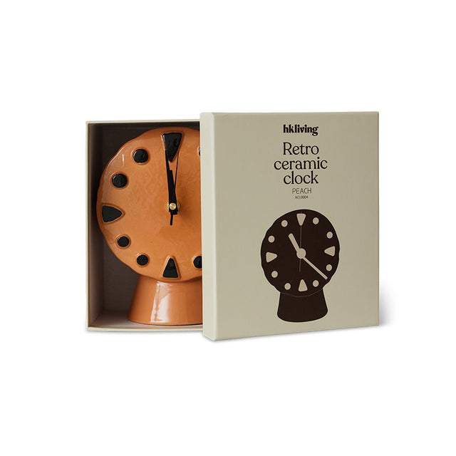 Retro ceramic clock | Peach | HKliving - HKliving - wonder & melon