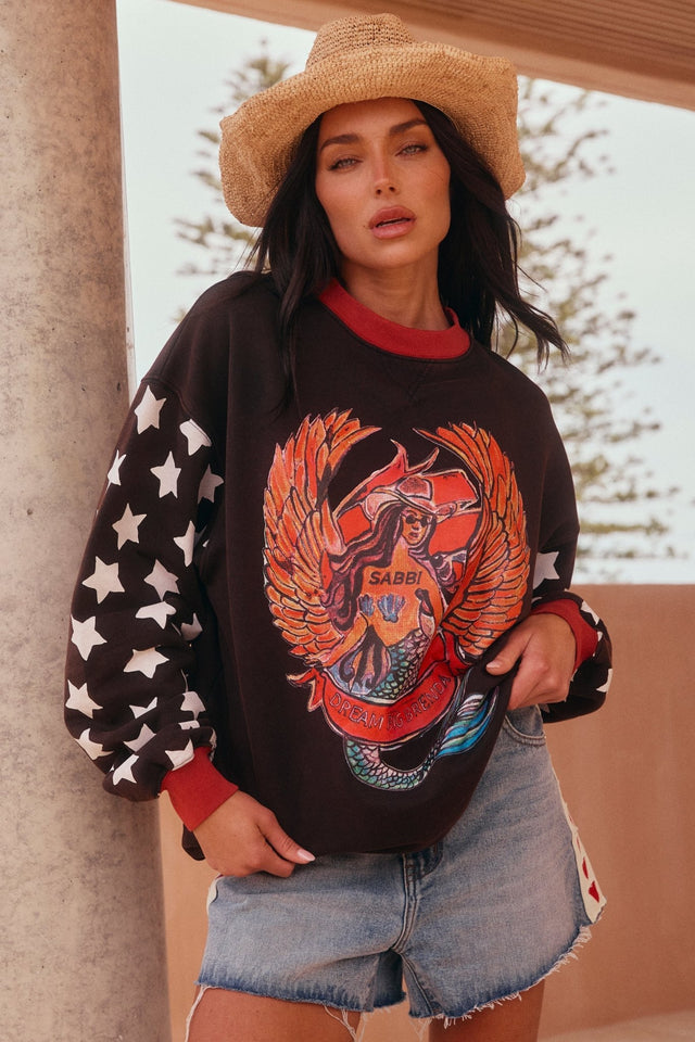 SABBI | The Diego Jumper Dream Big Brenda | Black - Sabbi - wonder & melon