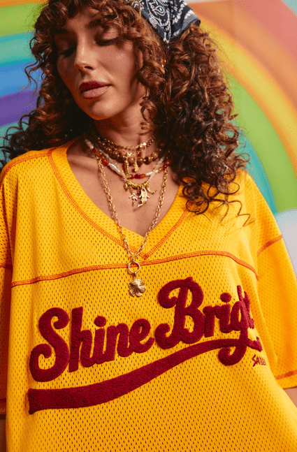 SABBI | The Shine Bright Mesh Tee | Yellow - Sabbi - wonder & melon