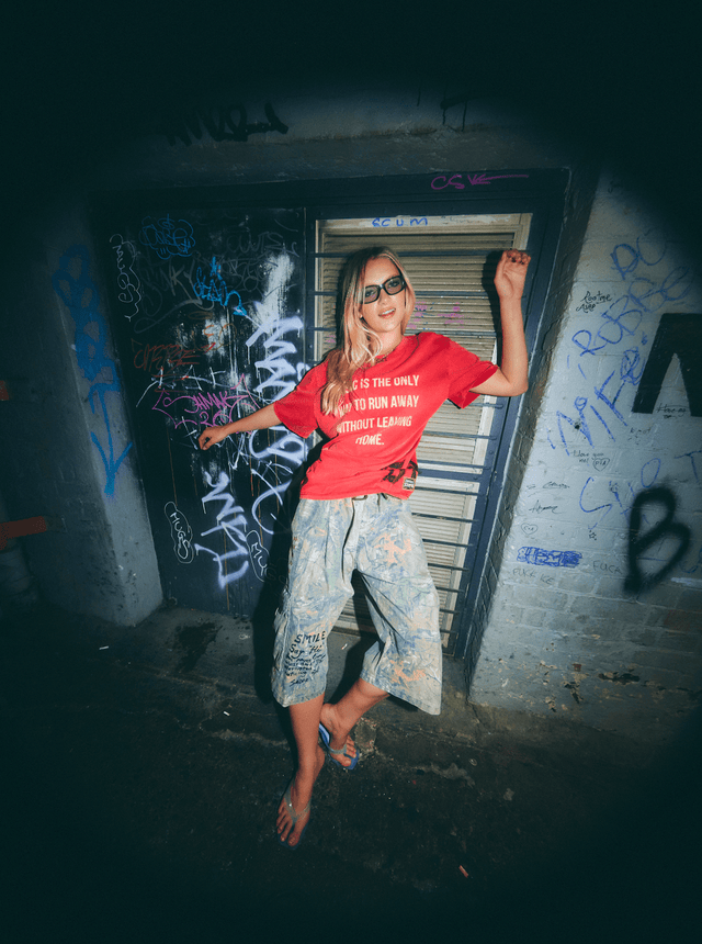 SABBI | The Vinyl Shop Tee - Red - Sabbi - wonder & melon