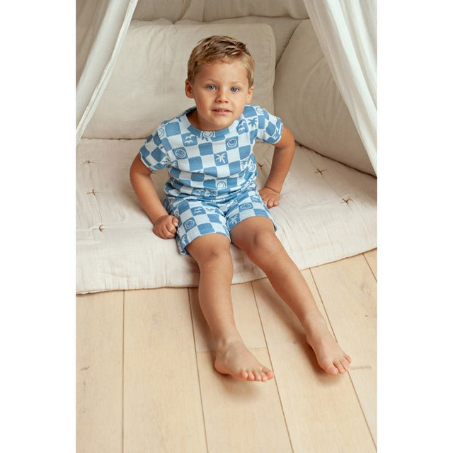 Shortama Chase Check Blauw | Limited Edition | Feetje - Feetje - wonder & melon