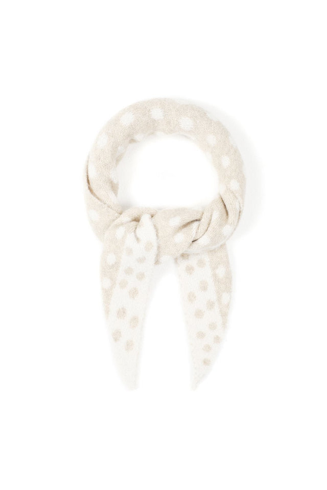 Sjaal | Driehoek | Beige Stip - wonder & melon - wonder & melon