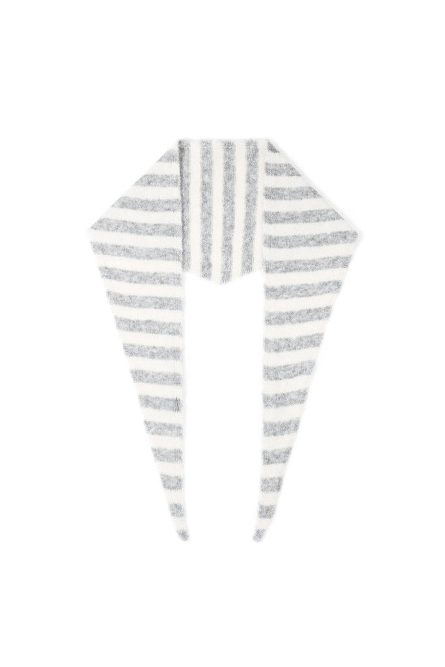 Sjaal | Driehoek | Grey - Stripe - wonder & melon - wonder & melon