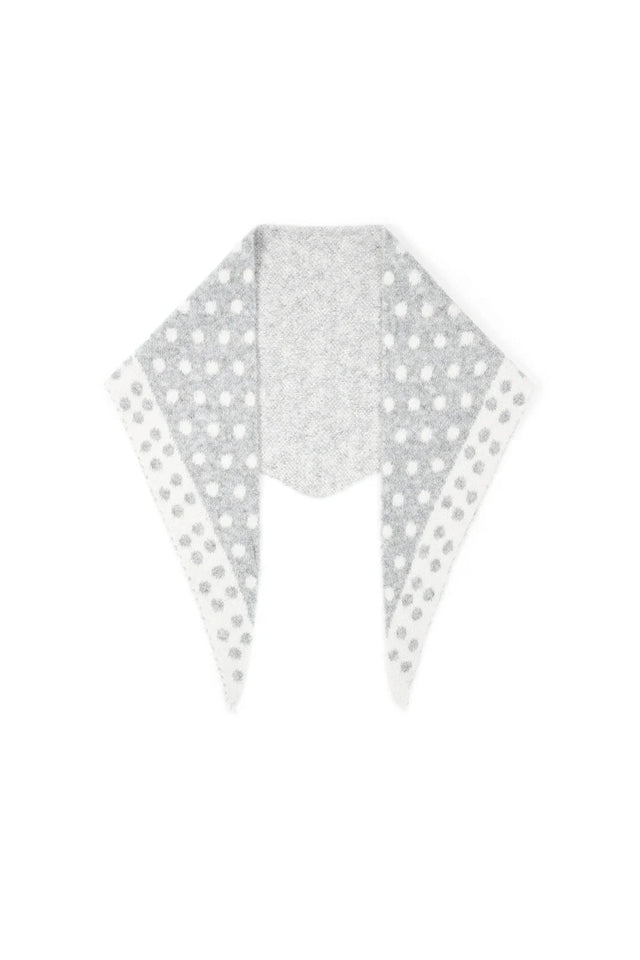 Sjaal | Driehoek | Grey White - Stip - wonder & melon - wonder & melon