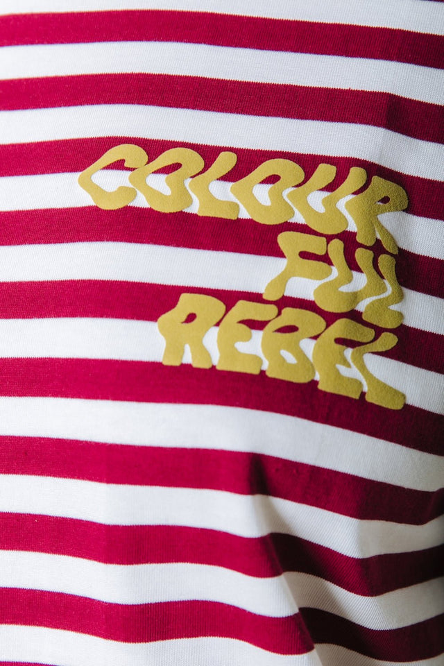 Streep shirt | Loose fit | Red | Colourful Rebel - Colourful Rebel - wonder & melon