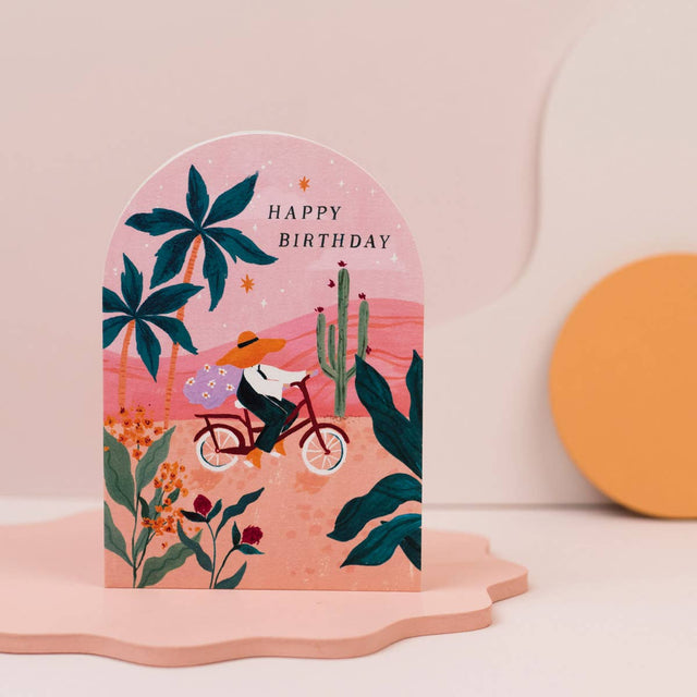 Sunset Bike Verjaardagskaart | Verjaardagskaart voor vrouwen | Boheems - Sister Paper Co. - wonder & melon