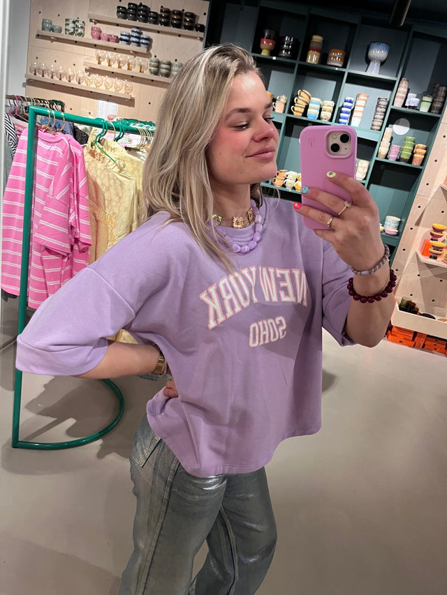 Sweater | New York | Purple - wonder & melon - wonder & melon