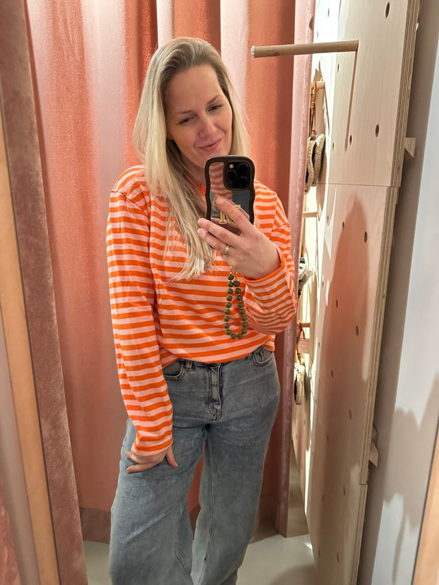 Sweater Stripe Pink - Orange - wonder & melon - wonder & melon