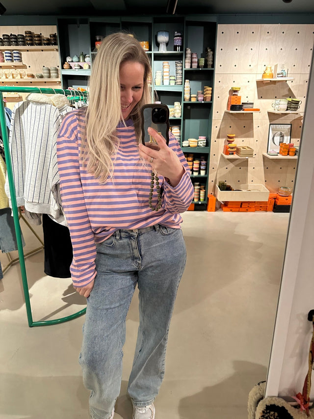 Sweater Stripe Pink - Purple - wonder & melon - wonder & melon