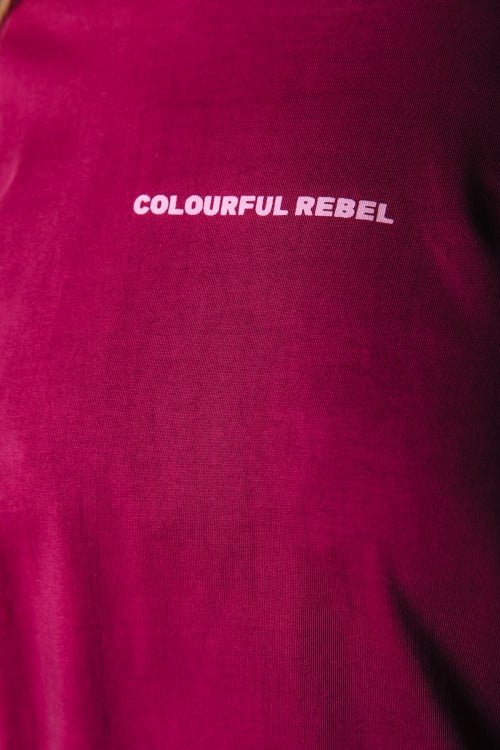 T-Shirt | Bordeaux/roze | Colourful rebel - Colourful Rebel - wonder & melon