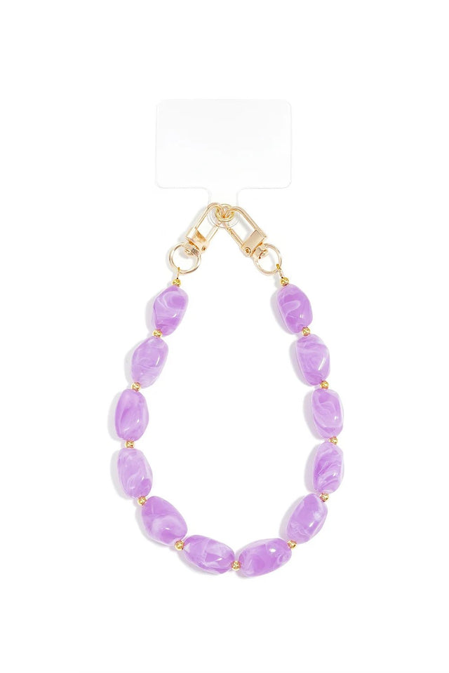 Telefoonkoord | Kralen Luxe | Lila - wonder & melon - wonder & melon