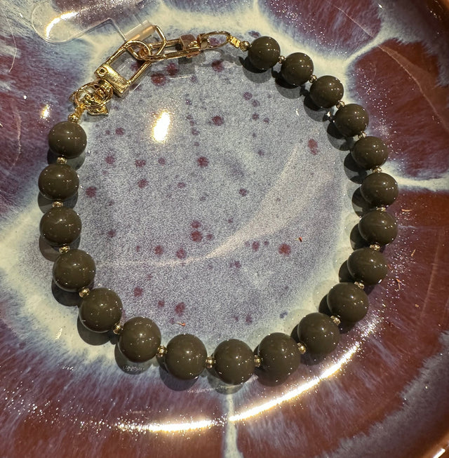 Telefoonkoord | Kralen | Moss Green - wonder & melon - wonder & melon