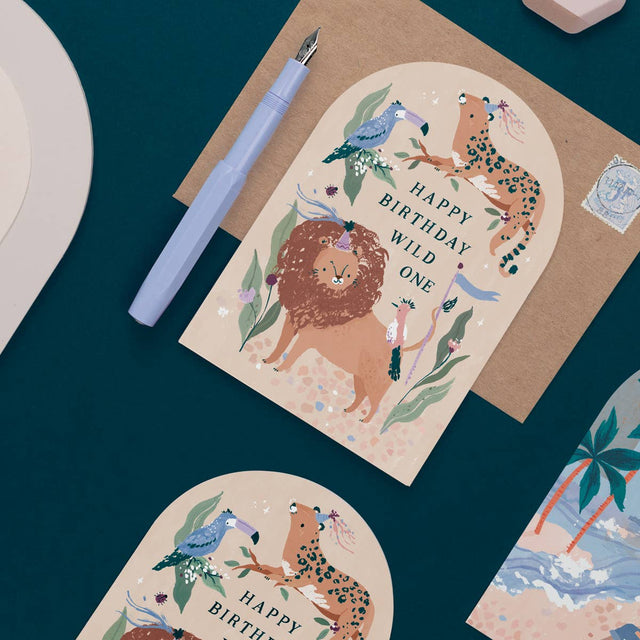 Wild One verjaardagskaarten | Dierenkaart | Verjaardagskaarten voor kinderen - Sister Paper Co. - wonder & melon