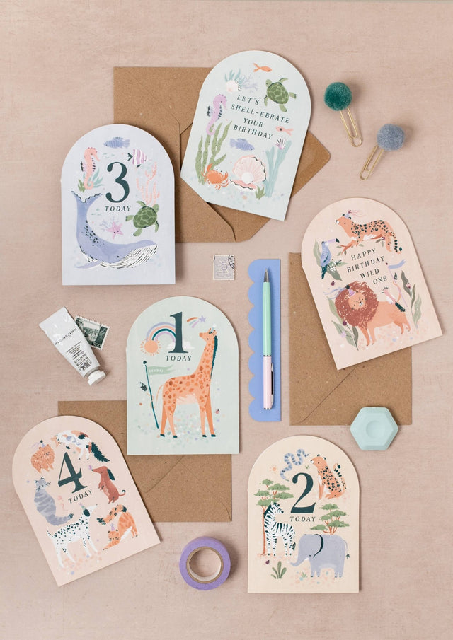 Wild One verjaardagskaarten | Dierenkaart | Verjaardagskaarten voor kinderen - Sister Paper Co. - wonder & melon