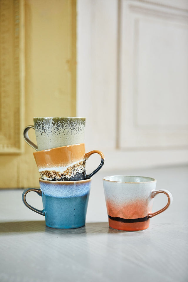 70s ceramics cappuccino mok fire - HKliving - wonder & melon