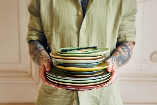 70s ceramics Side Plate pistachio - HKliving - wonder & melon