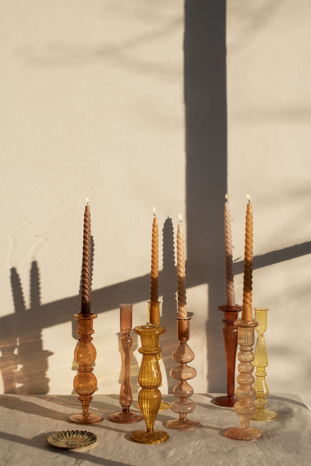 Classic glazen kaarsenhouder blush - À la Collection - wonder & melon