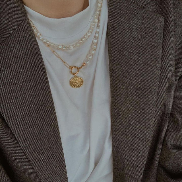 Classic Jean ketting (zoetwaterparels & schakel) | Atelier Jean - Atelier Jean - wonder & melon