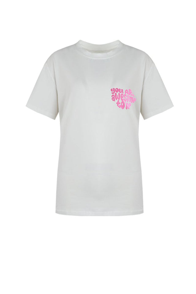 Deliyah t-shirt | Offwhite - Fluresk - wonder & melon
