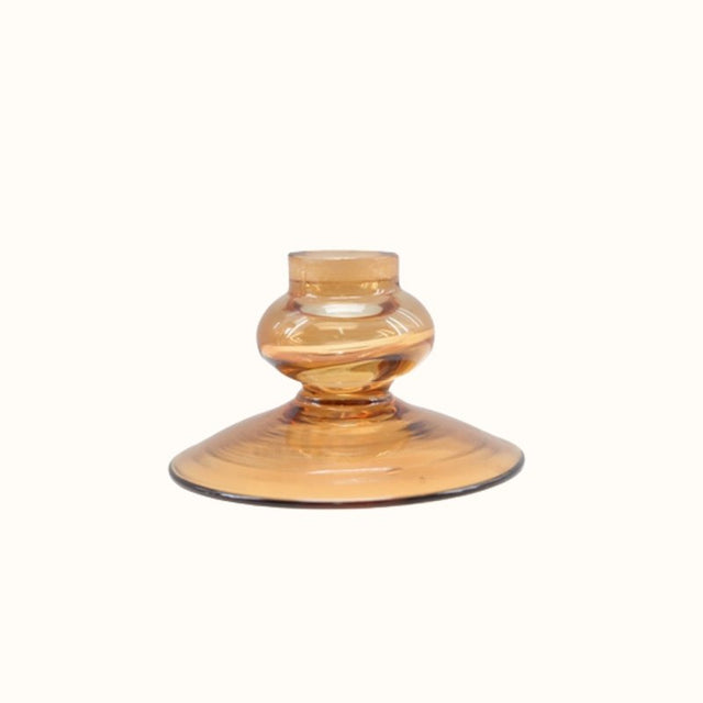 Glazen kaarsenhouder klein koraal - À la Collection - wonder & melon